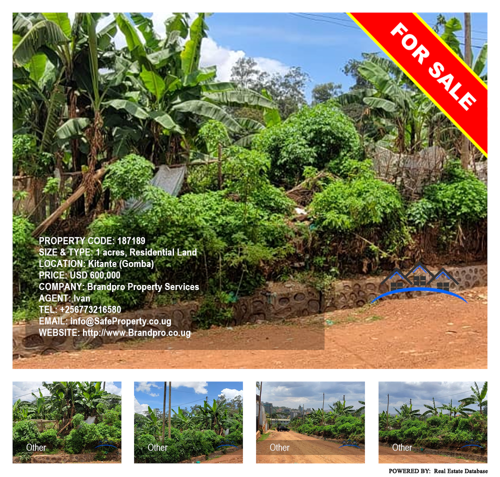 Residential Land  for sale in Kitante Gomba Uganda, code: 187189