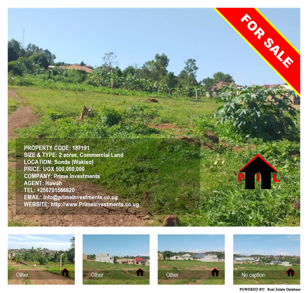 Commercial Land  for sale in Sonde Wakiso Uganda, code: 187191