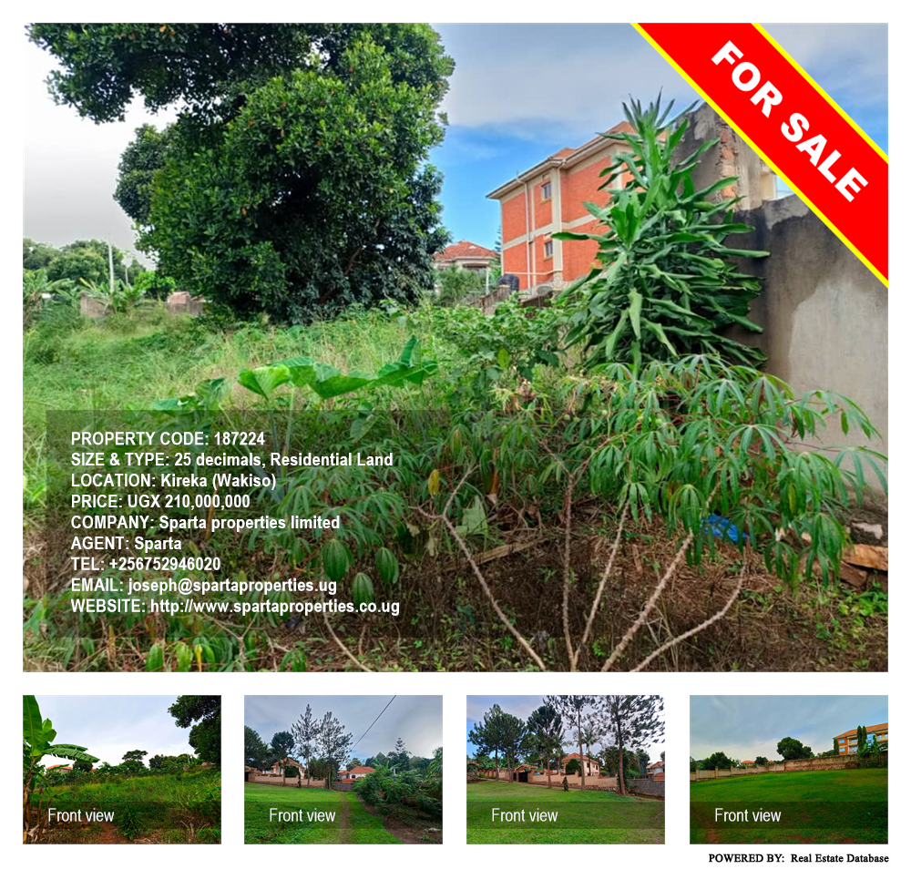 Residential Land  for sale in Kireka Wakiso Uganda, code: 187224