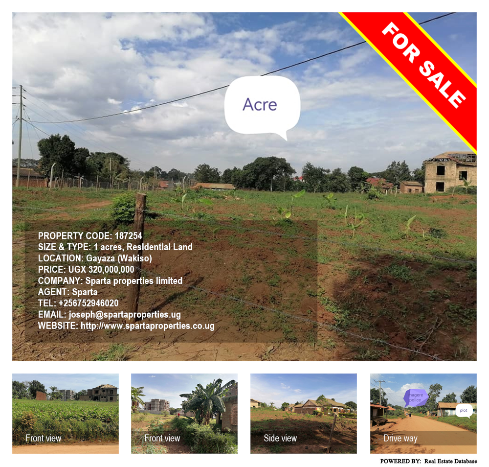 Residential Land  for sale in Gayaza Wakiso Uganda, code: 187254