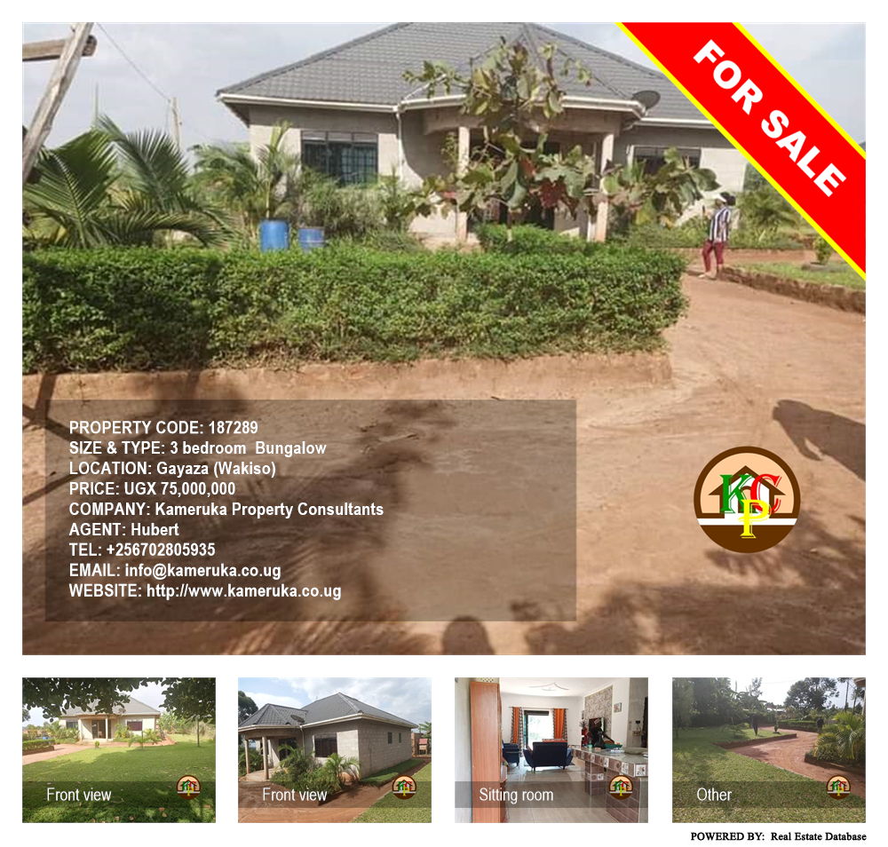 3 bedroom Bungalow  for sale in Gayaza Wakiso Uganda, code: 187289