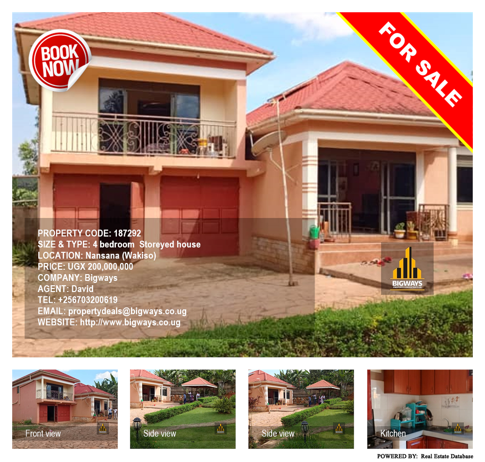 4 bedroom Storeyed house  for sale in Nansana Wakiso Uganda, code: 187292