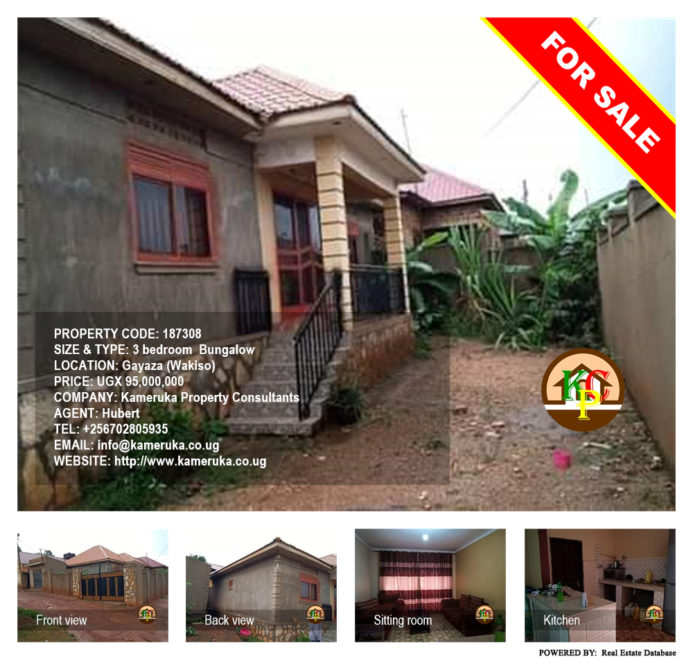 3 bedroom Bungalow  for sale in Gayaza Wakiso Uganda, code: 187308