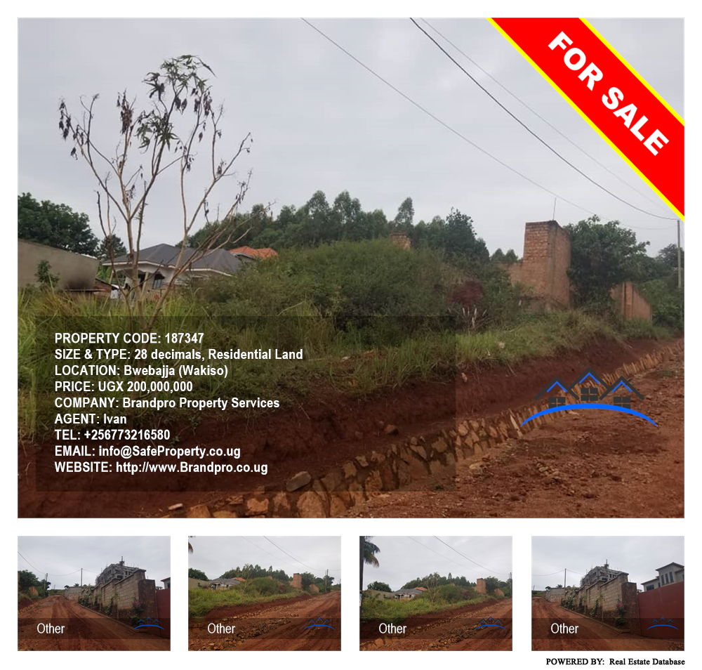 Residential Land  for sale in Bwebajja Wakiso Uganda, code: 187347