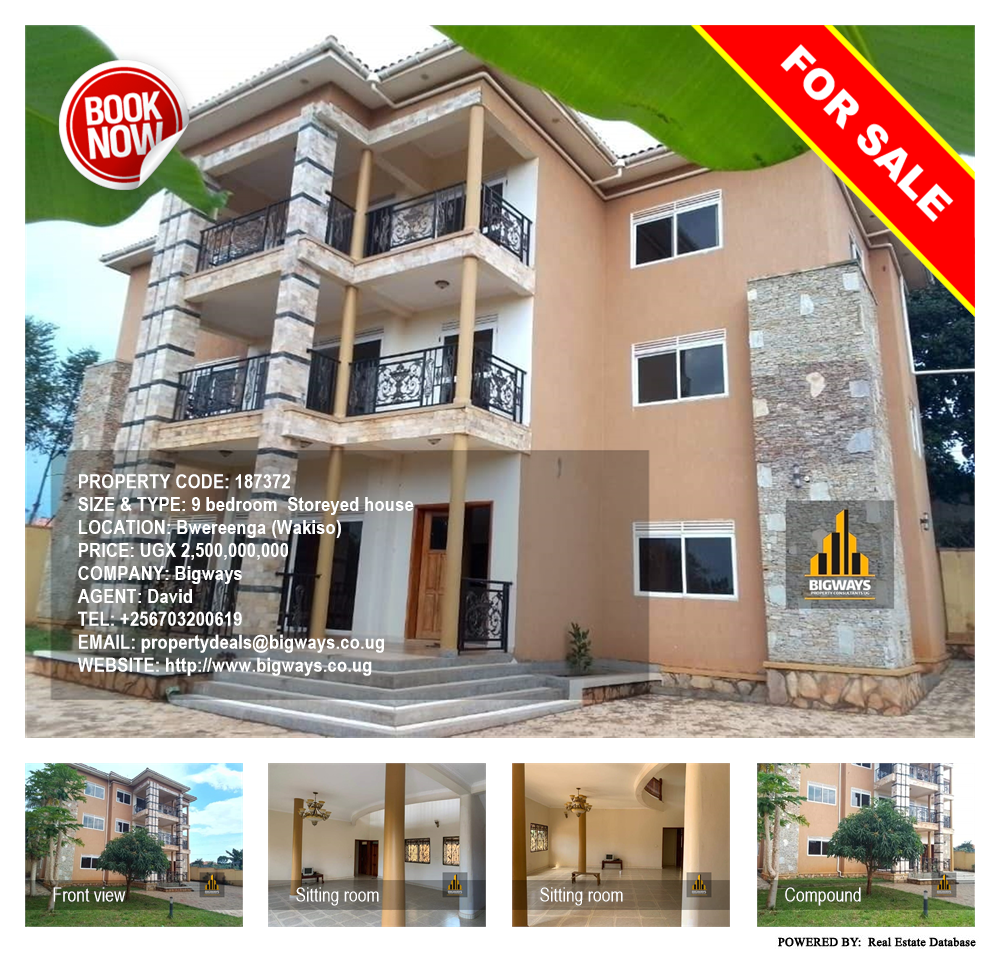 9 bedroom Storeyed house  for sale in Bwelenga Wakiso Uganda, code: 187372