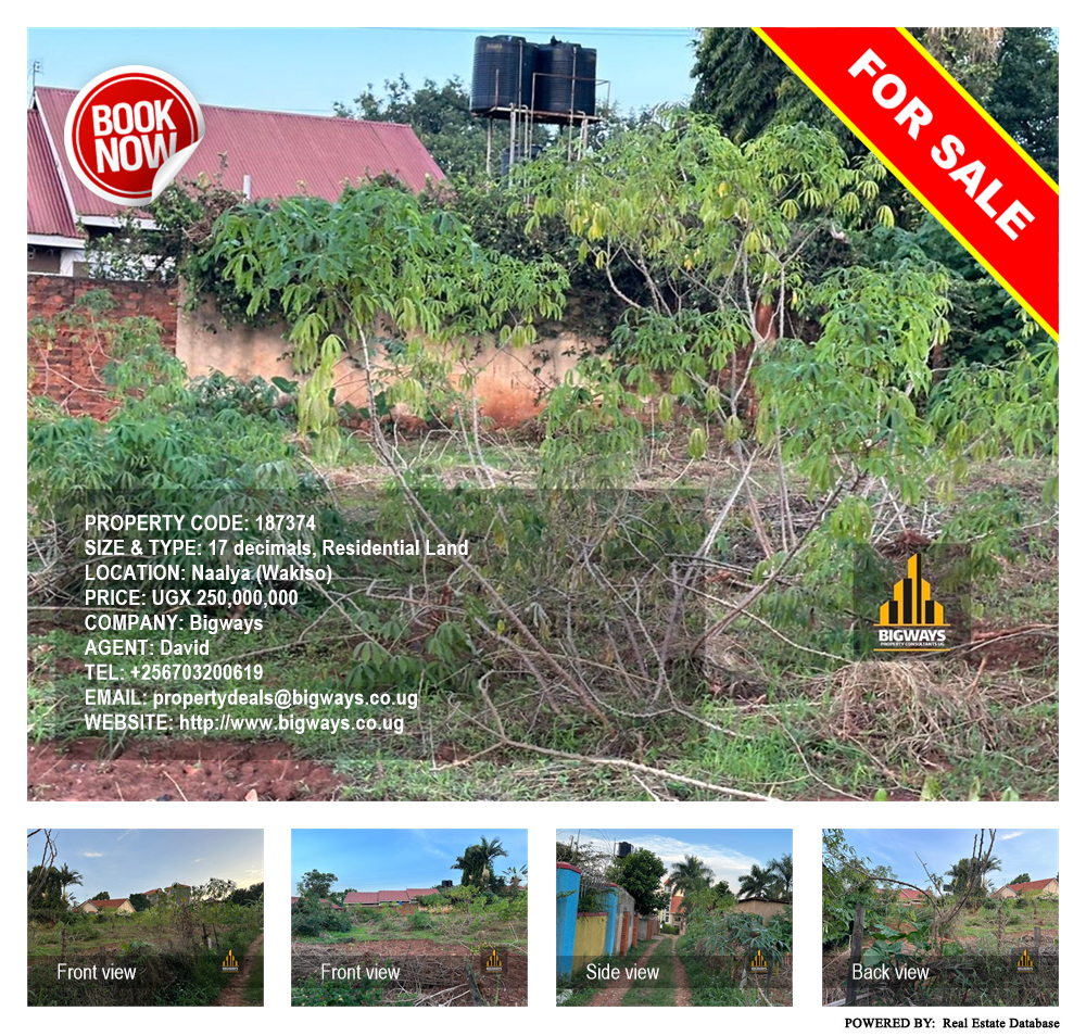 Residential Land  for sale in Naalya Wakiso Uganda, code: 187374