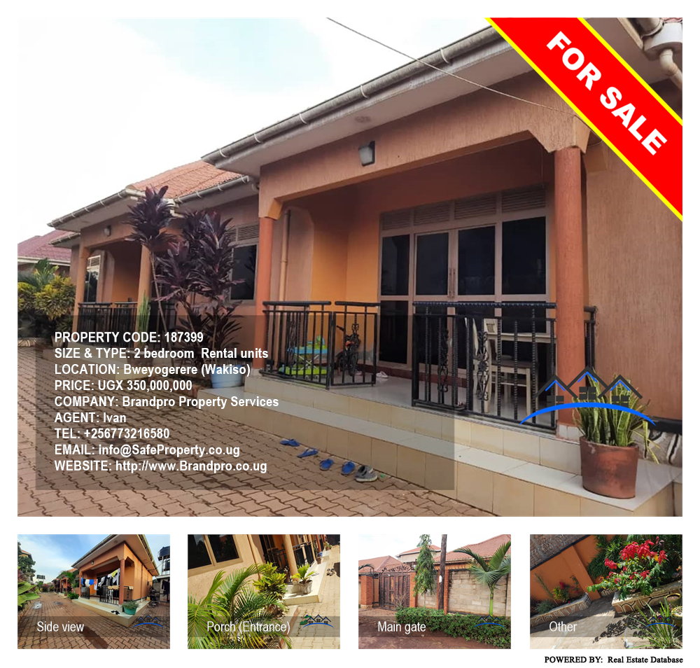 2 bedroom Rental units  for sale in Bweyogerere Wakiso Uganda, code: 187399