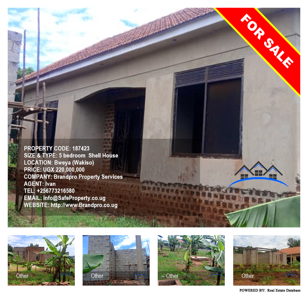 5 bedroom Shell House  for sale in Bweya Wakiso Uganda, code: 187423