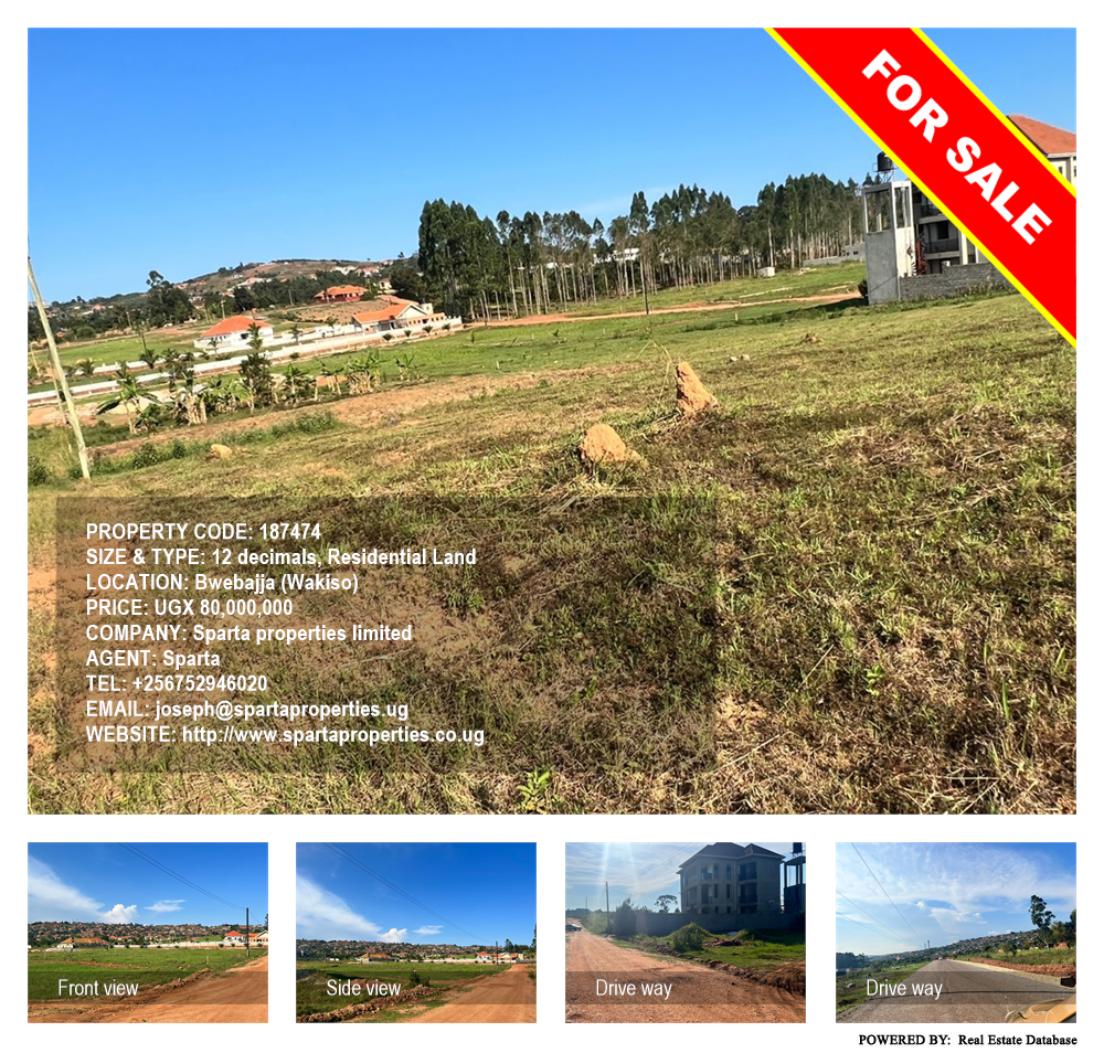 Residential Land  for sale in Bwebajja Wakiso Uganda, code: 187474