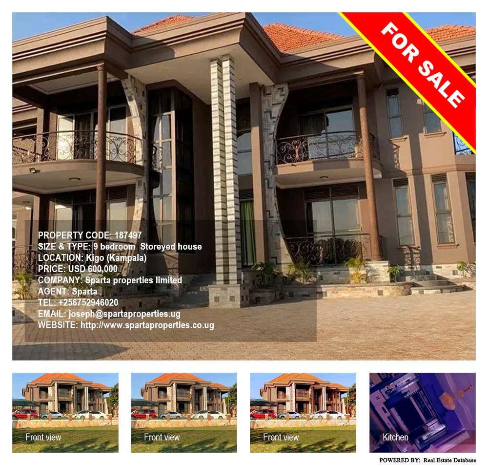 9 bedroom Storeyed house  for sale in Kigo Kampala Uganda, code: 187497