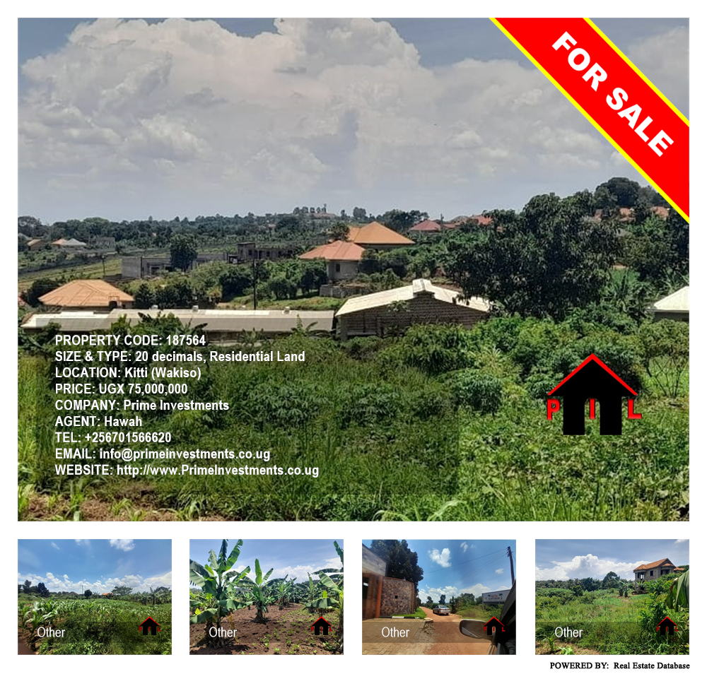 Residential Land  for sale in Kitti Wakiso Uganda, code: 187564