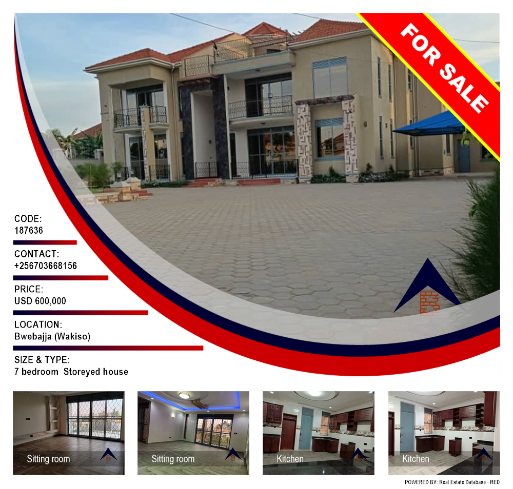 7 bedroom Storeyed house  for sale in Bwebajja Wakiso Uganda, code: 187636