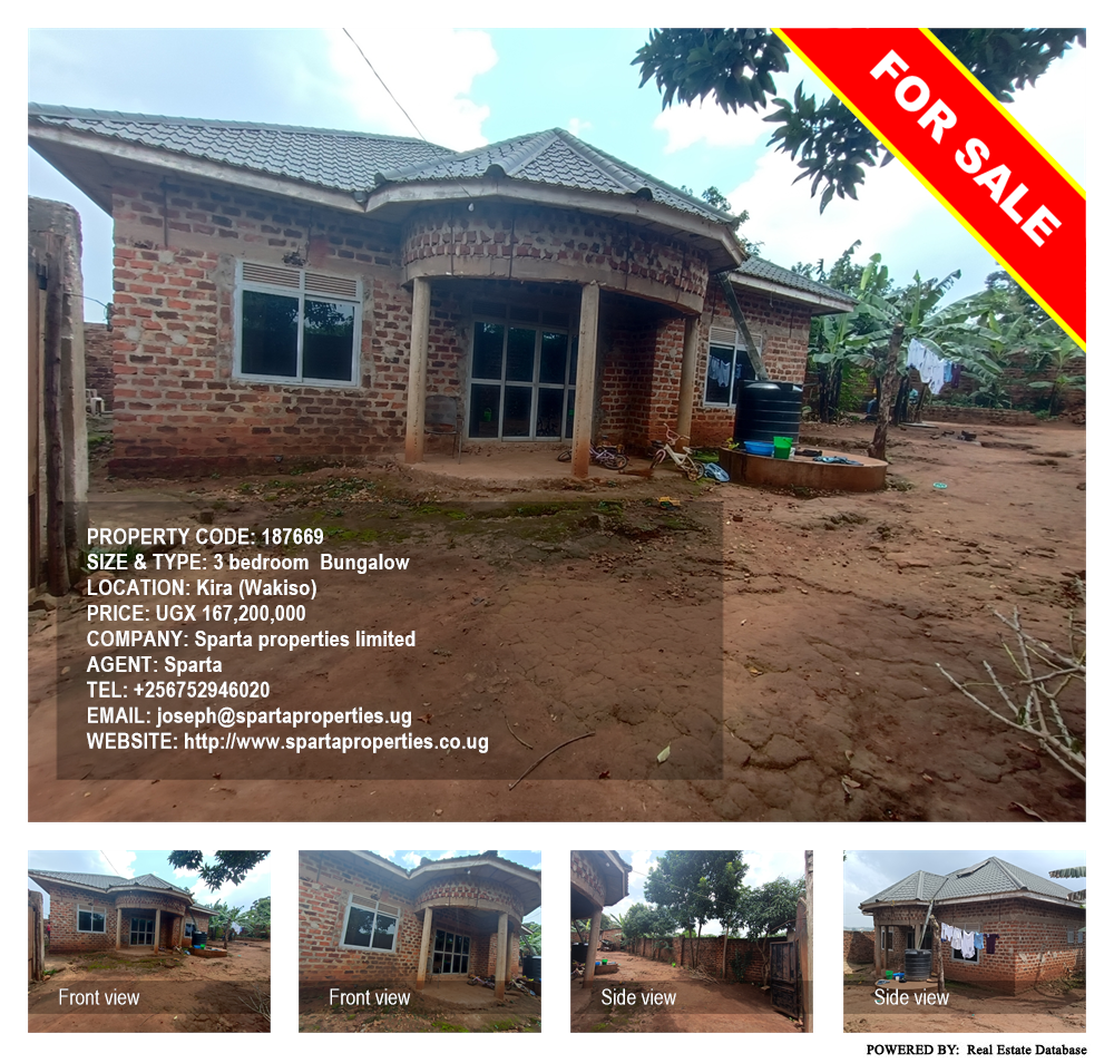 3 bedroom Bungalow  for sale in Kira Wakiso Uganda, code: 187669