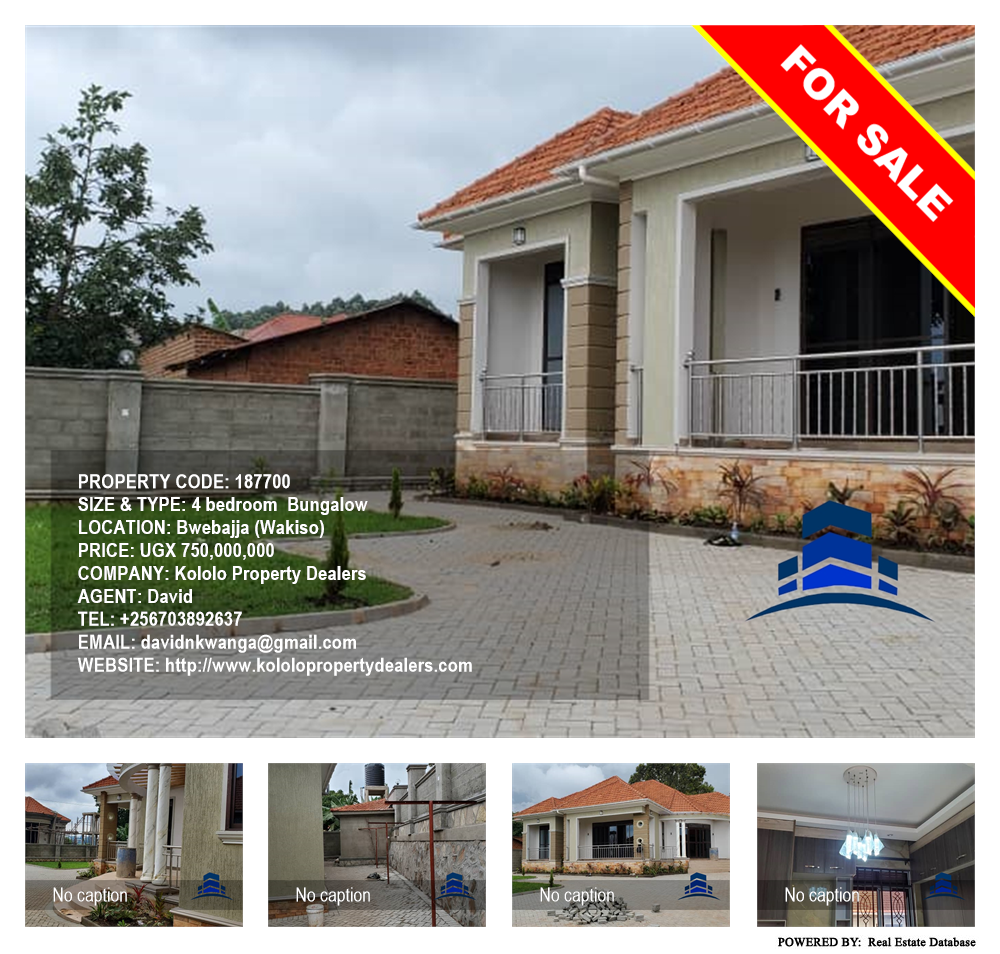 4 bedroom Bungalow  for sale in Bwebajja Wakiso Uganda, code: 187700