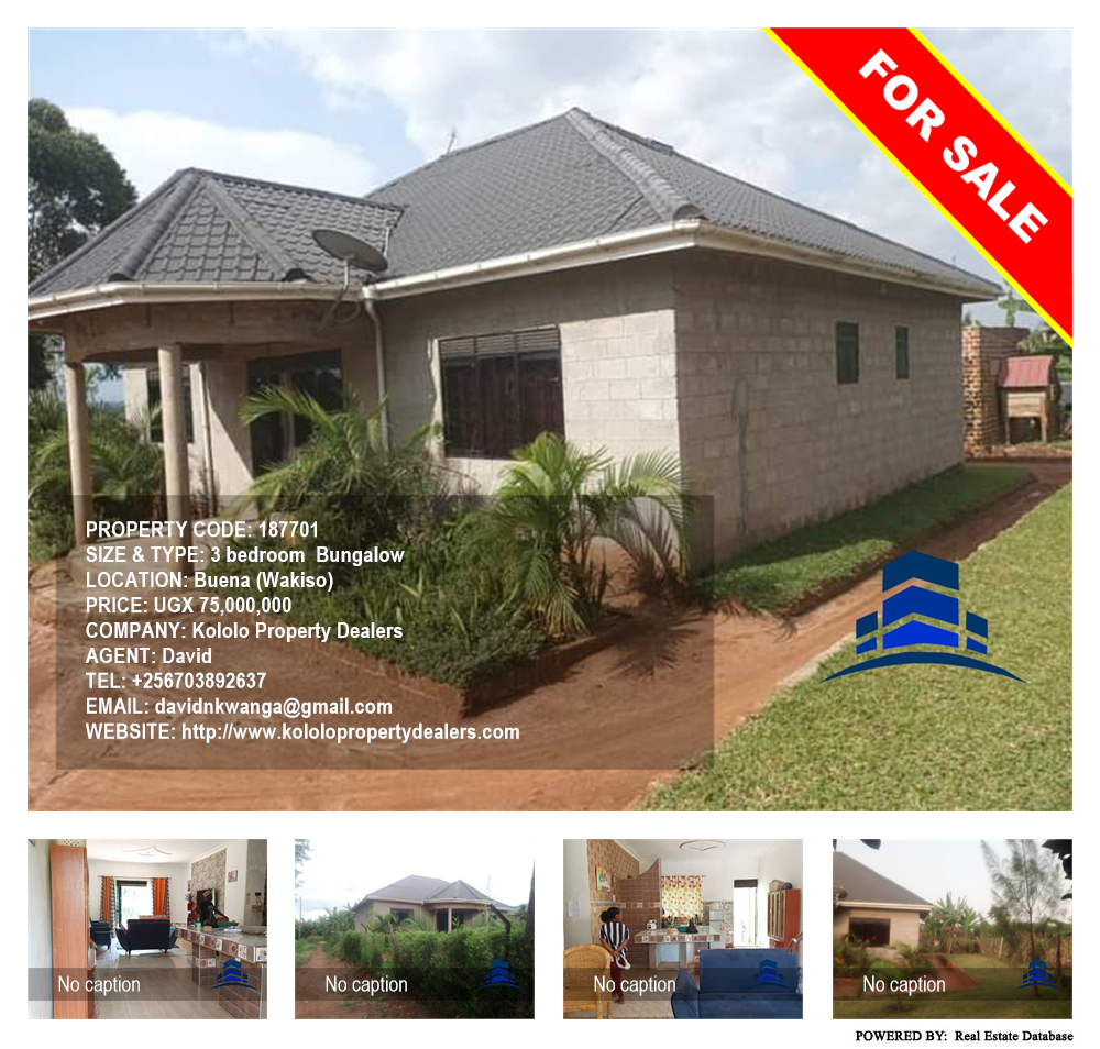 3 bedroom Bungalow  for sale in Buena Wakiso Uganda, code: 187701