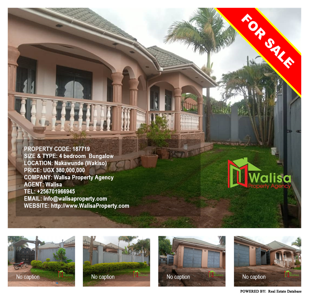 4 bedroom Bungalow  for sale in Nakawunde Wakiso Uganda, code: 187719