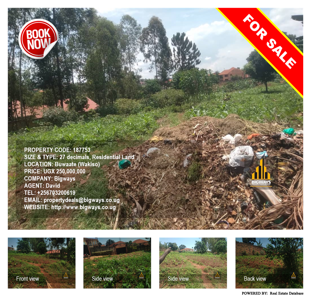 Residential Land  for sale in Buwaate Wakiso Uganda, code: 187753