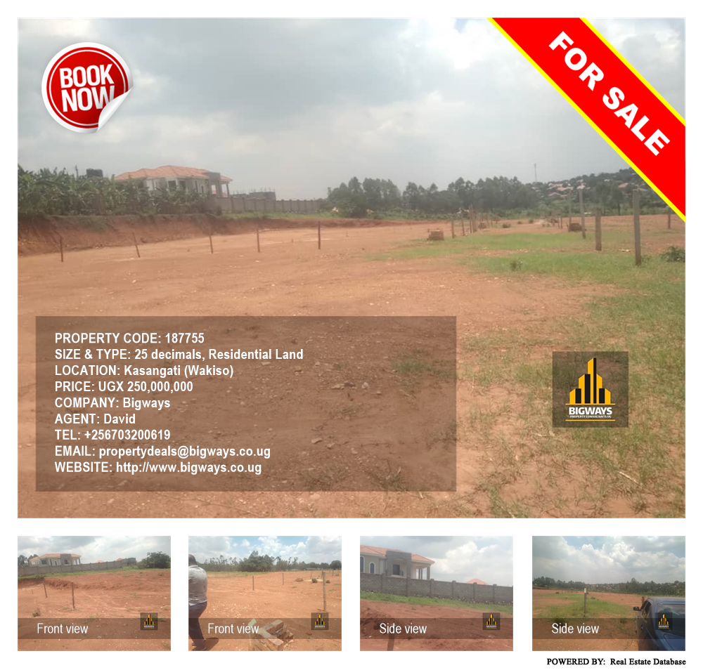 Residential Land  for sale in Kasangati Wakiso Uganda, code: 187755