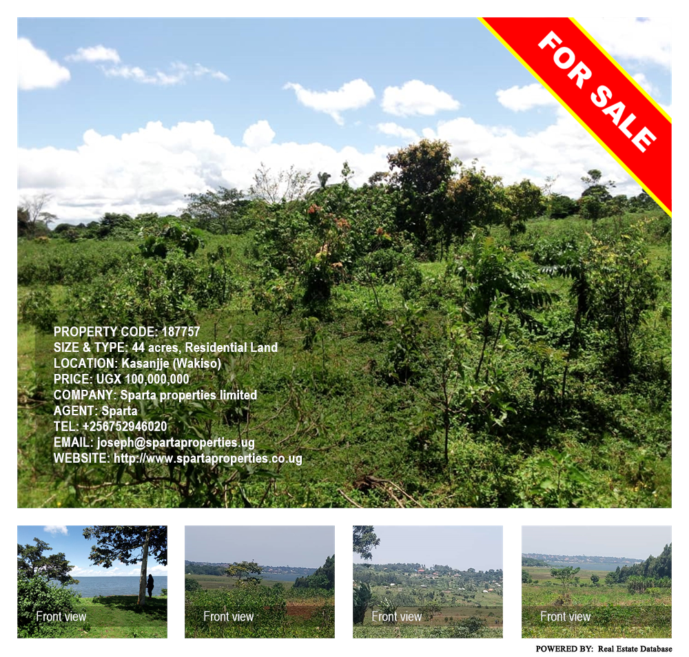 Residential Land  for sale in Kasanjje Wakiso Uganda, code: 187757