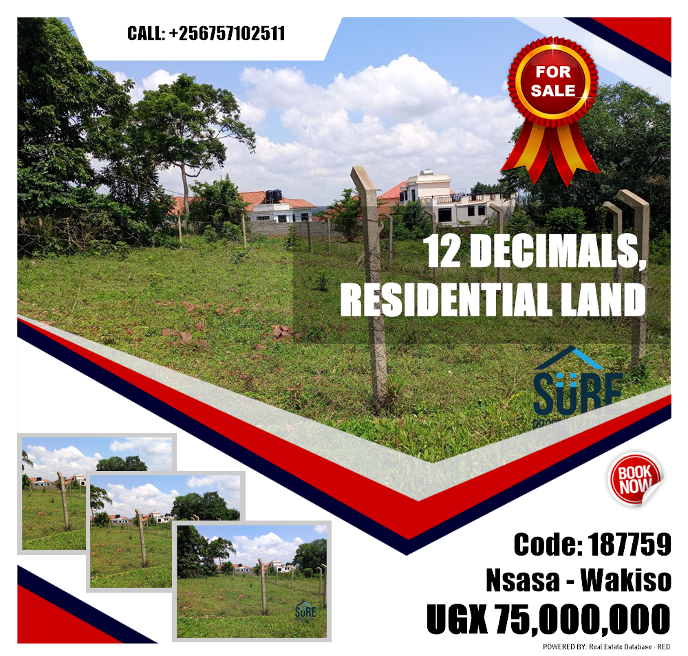 Residential Land  for sale in Nsasa Wakiso Uganda, code: 187759