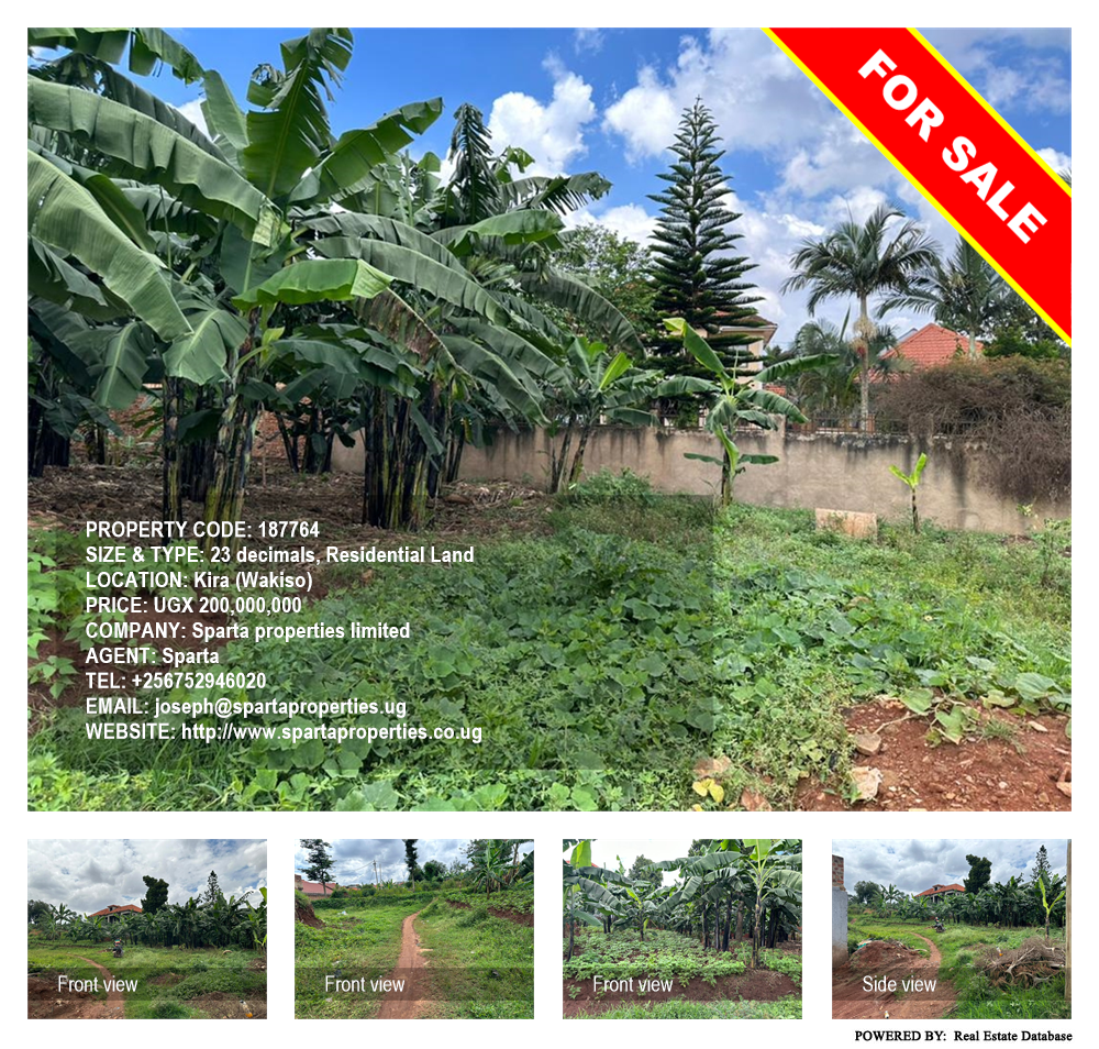 Residential Land  for sale in Kira Wakiso Uganda, code: 187764