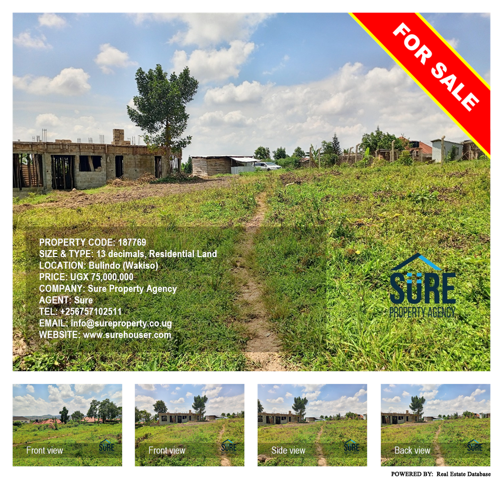 Residential Land  for sale in Bulindo Wakiso Uganda, code: 187769