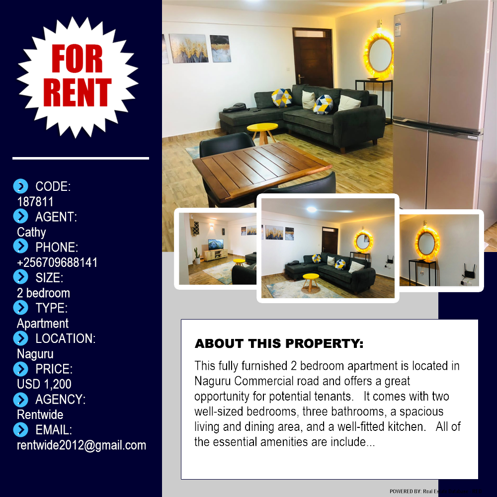2 bedroom Apartment  for rent in Naguru Kampala Uganda, code: 187811