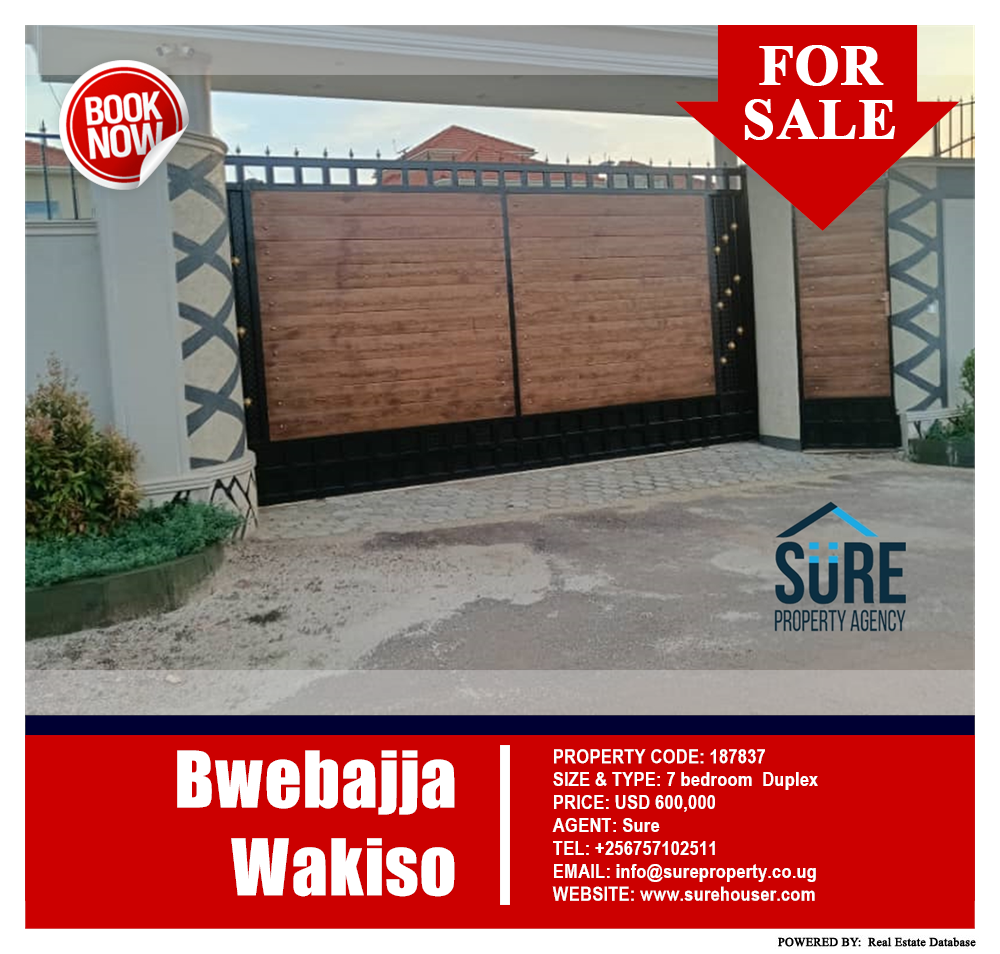 7 bedroom Duplex  for sale in Bwebajja Wakiso Uganda, code: 187837