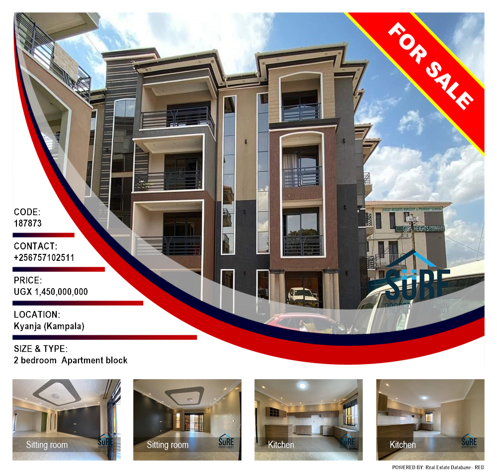 2 bedroom Apartment block  for sale in Kyanja Kampala Uganda, code: 187873