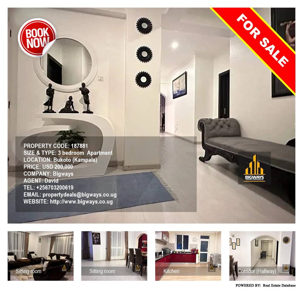 3 bedroom Apartment  for sale in Bukoto Kampala Uganda, code: 187881