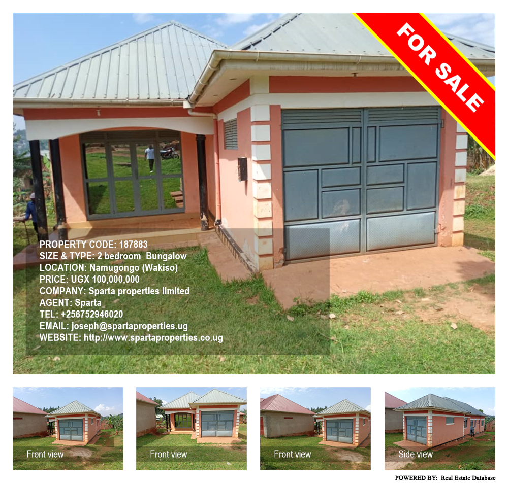 2 bedroom Bungalow  for sale in Namugongo Wakiso Uganda, code: 187883