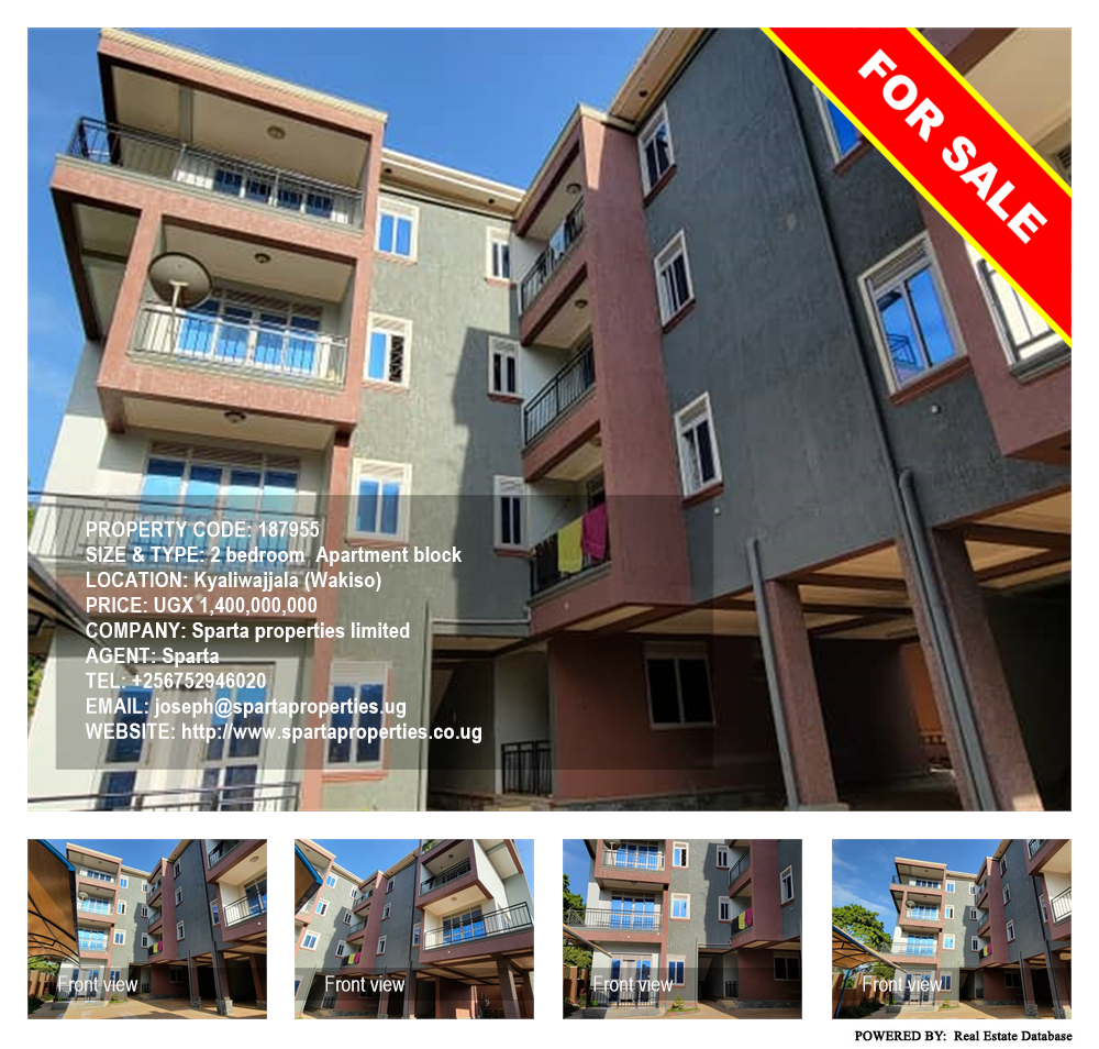 2 bedroom Apartment block  for sale in Kyaliwajjala Wakiso Uganda, code: 187955