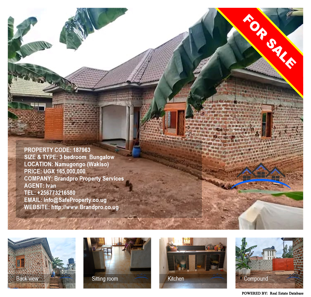 3 bedroom Bungalow  for sale in Namugongo Wakiso Uganda, code: 187963