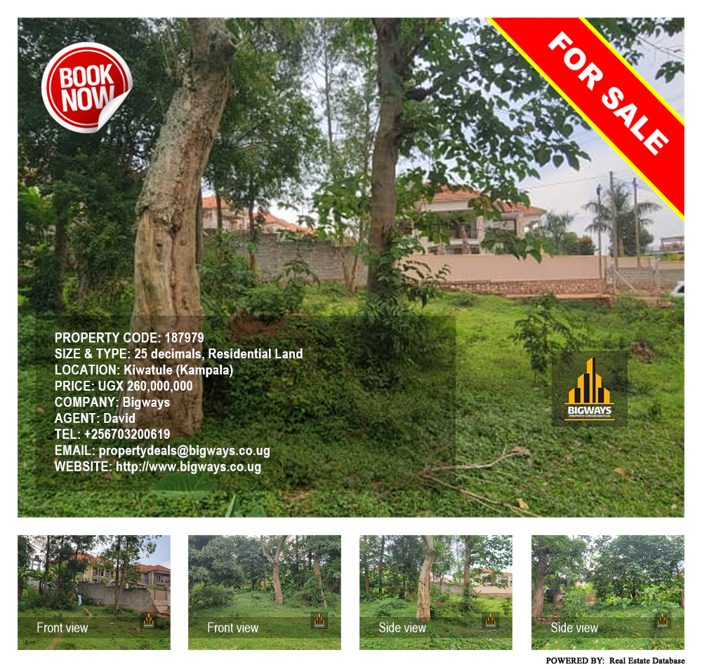 Residential Land  for sale in Kiwaatule Kampala Uganda, code: 187979