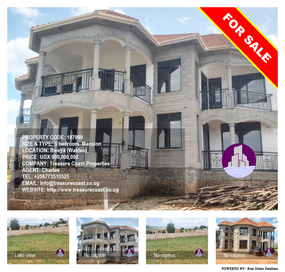 5 bedroom Mansion  for sale in Bweya Wakiso Uganda, code: 187999