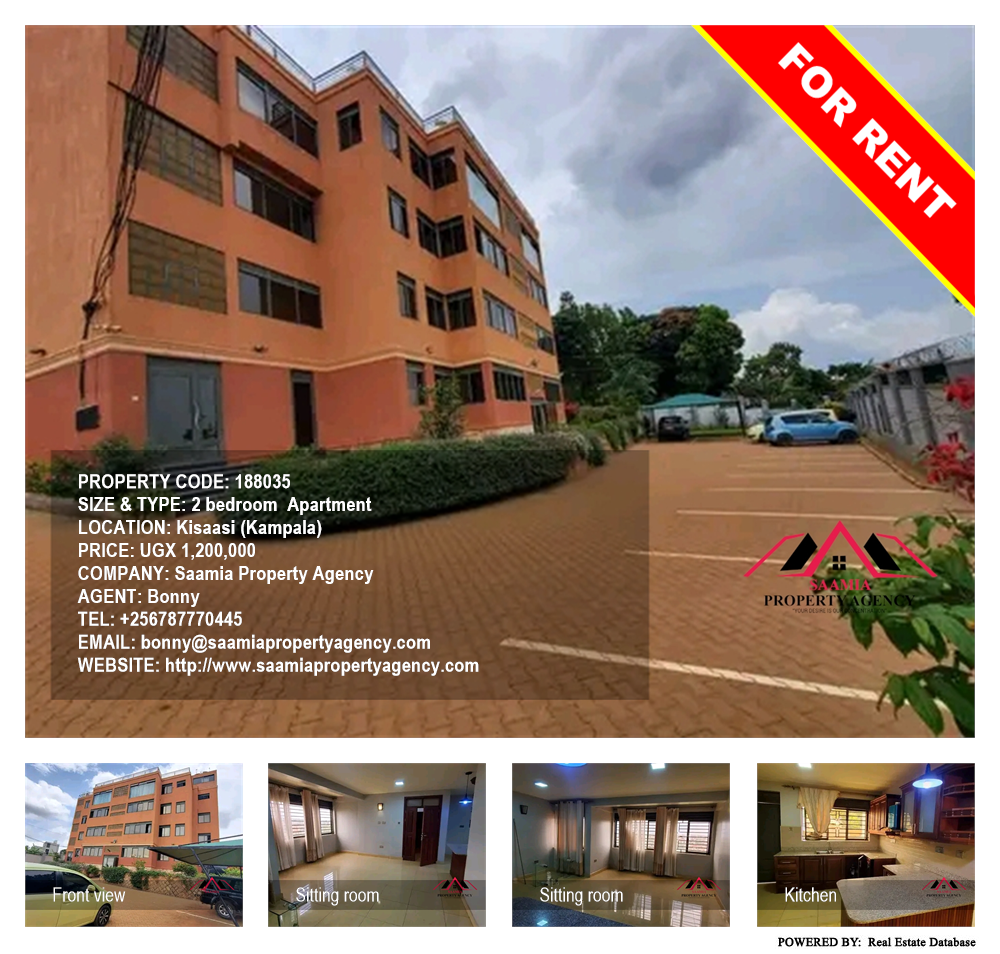 2 bedroom Apartment  for rent in Kisaasi Kampala Uganda, code: 188035