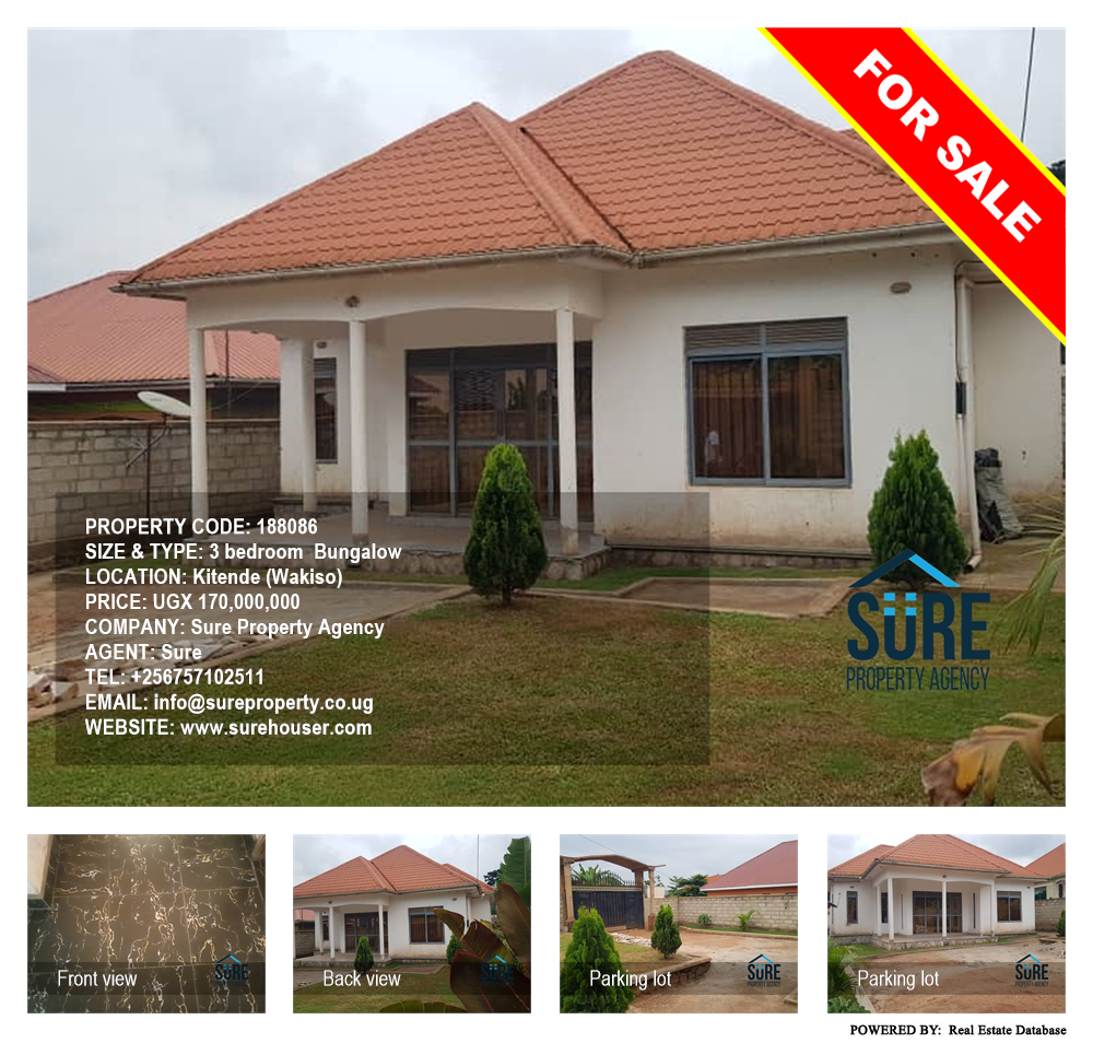 3 bedroom Bungalow  for sale in Kitende Wakiso Uganda, code: 188086