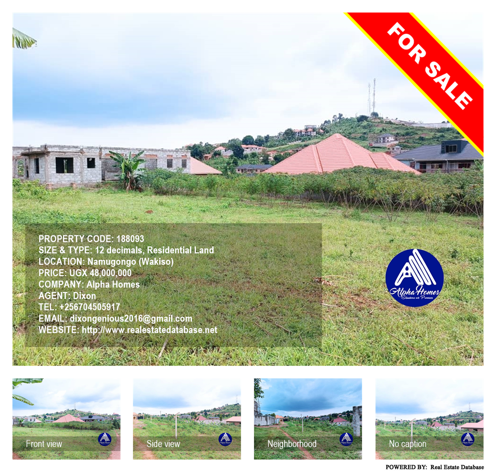 Residential Land  for sale in Namugongo Wakiso Uganda, code: 188093