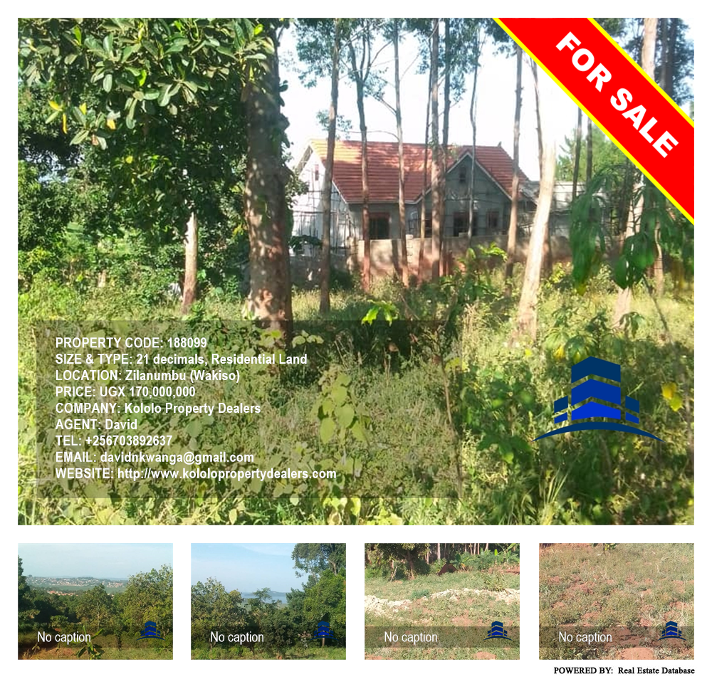Residential Land  for sale in Zilanumbu Wakiso Uganda, code: 188099