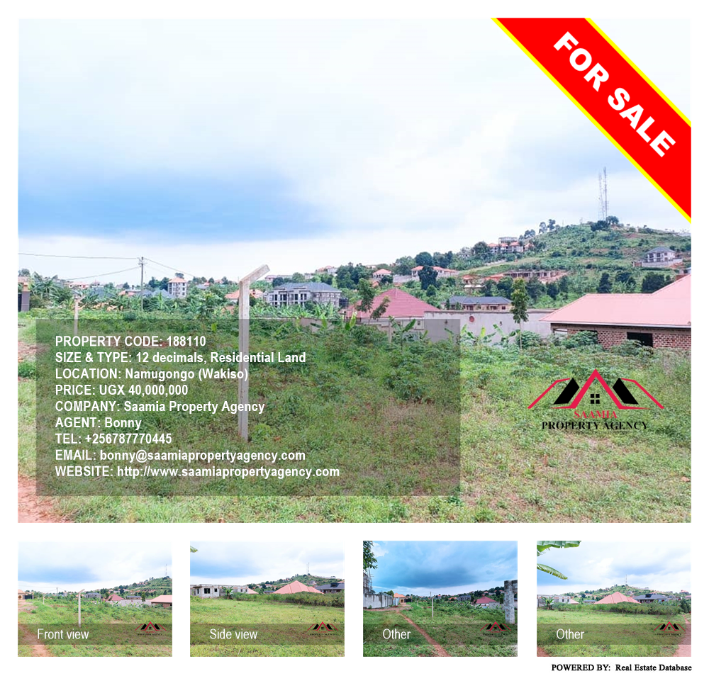 Residential Land  for sale in Namugongo Wakiso Uganda, code: 188110