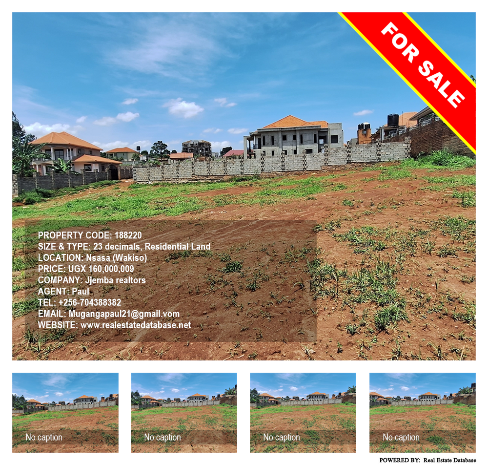 Residential Land  for sale in Nsasa Wakiso Uganda, code: 188220