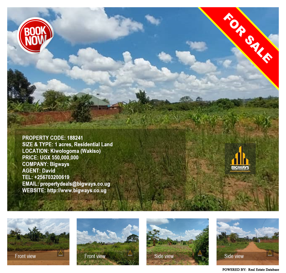 Residential Land  for sale in Kiwologoma Wakiso Uganda, code: 188241