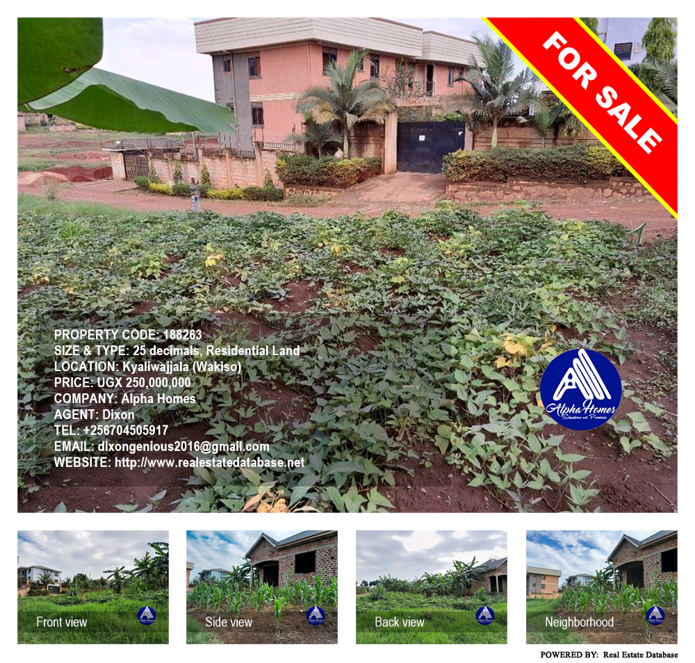 Residential Land  for sale in Kyaliwajjala Wakiso Uganda, code: 188263