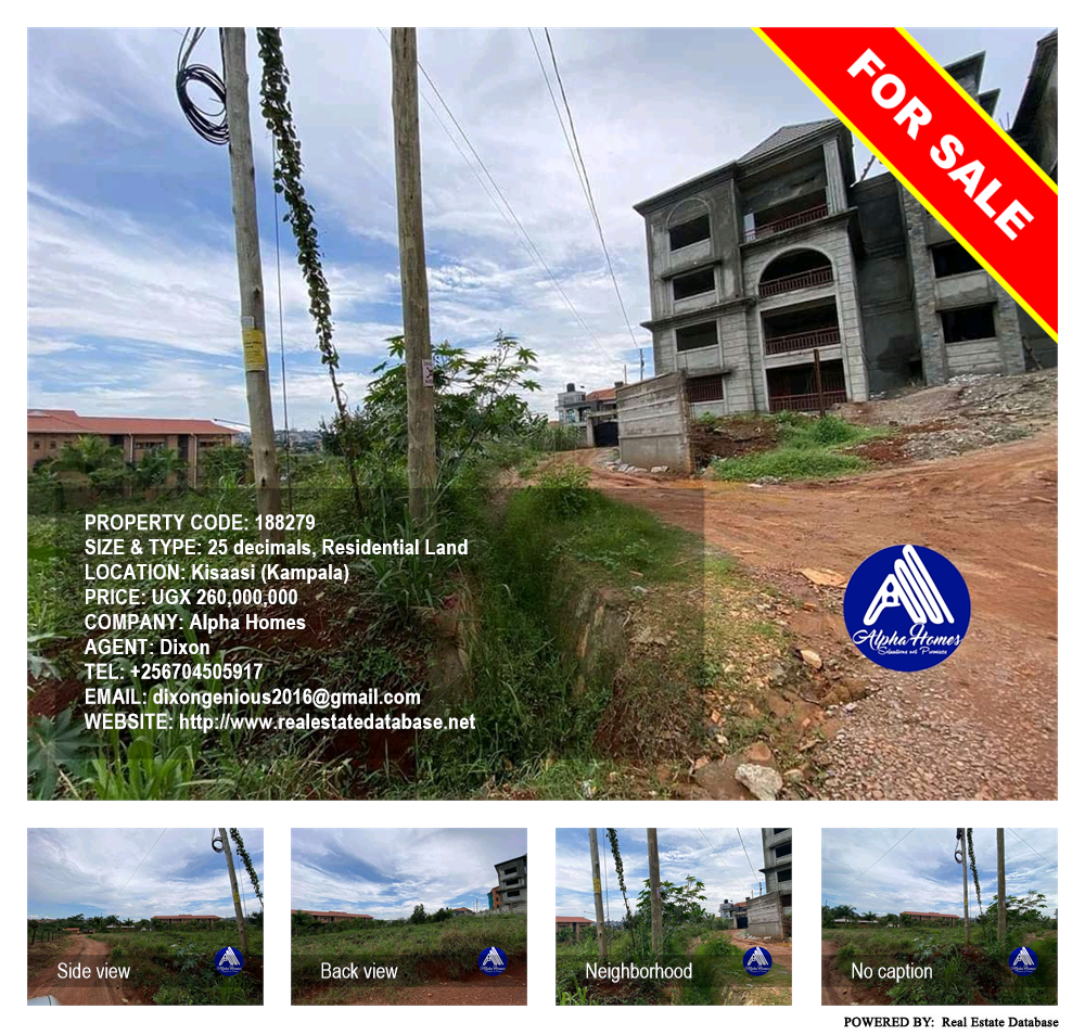 Residential Land  for sale in Kisaasi Kampala Uganda, code: 188279