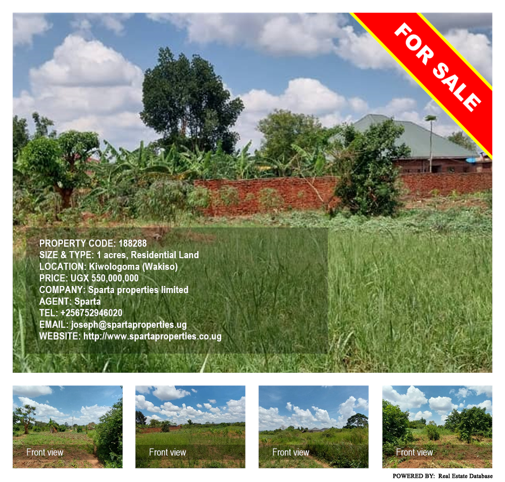 Residential Land  for sale in Kiwologoma Wakiso Uganda, code: 188288