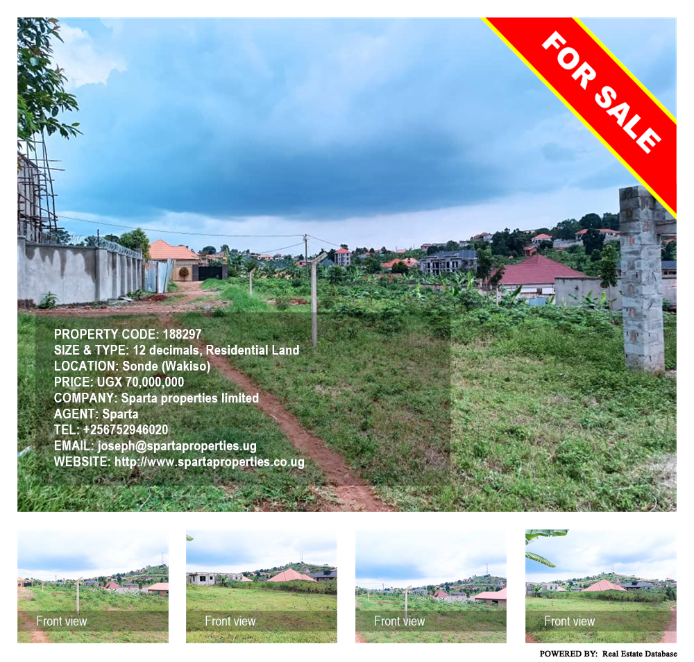 Residential Land  for sale in Sonde Wakiso Uganda, code: 188297