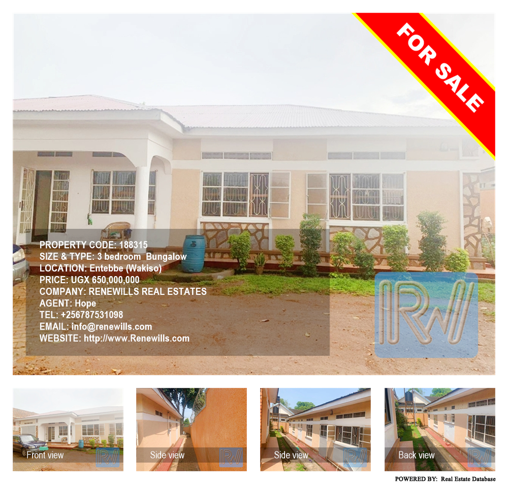 3 bedroom Bungalow  for sale in Entebbe Wakiso Uganda, code: 188315