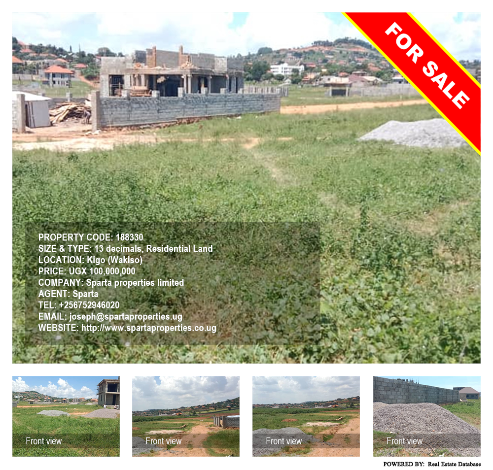 Residential Land  for sale in Kigo Wakiso Uganda, code: 188330