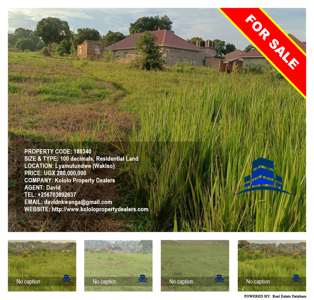 Residential Land  for sale in Lyamutundwe Wakiso Uganda, code: 188340