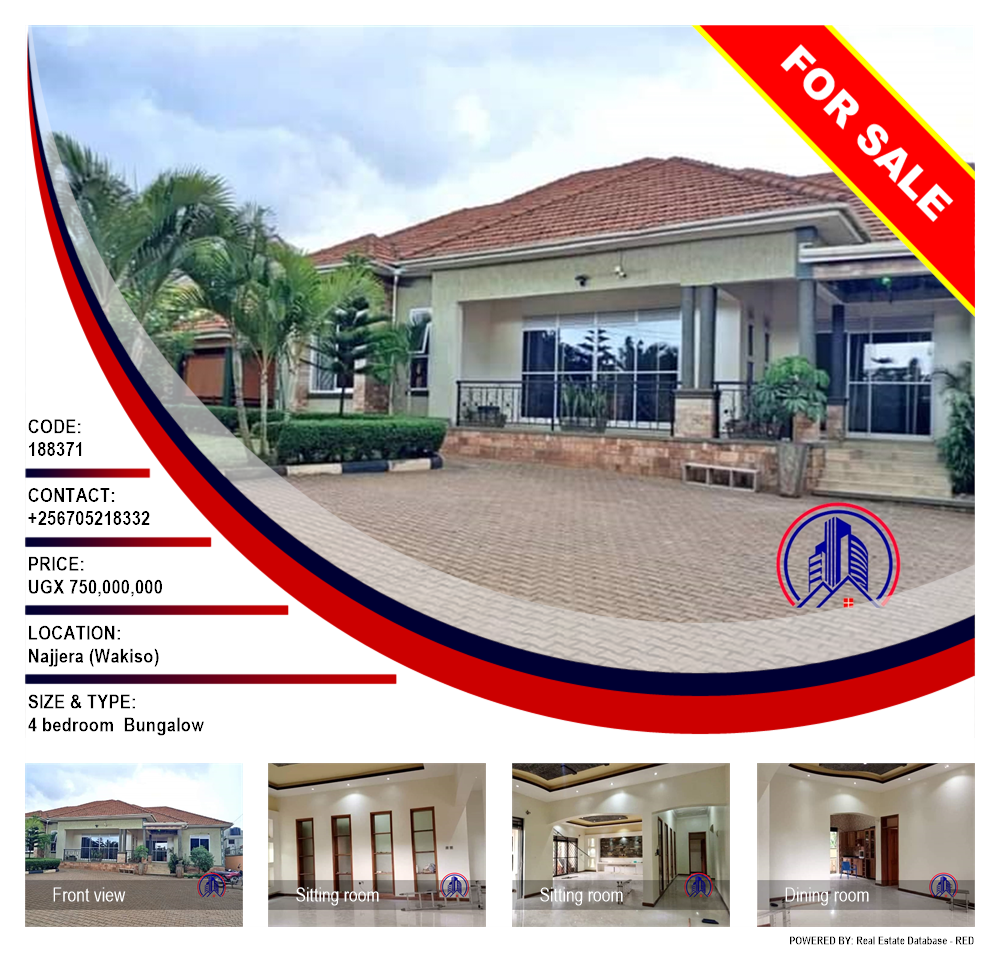 4 bedroom Bungalow  for sale in Najjera Wakiso Uganda, code: 188371